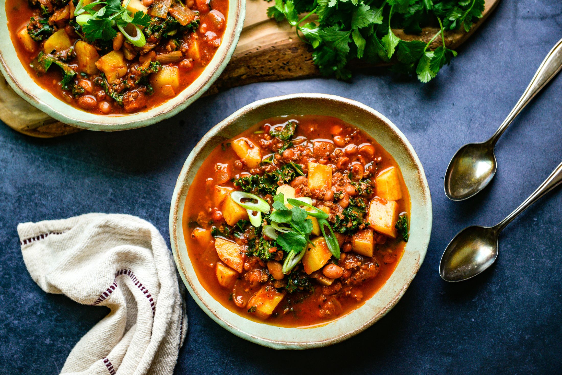 BEEF POTATO PINTO BEAN KALE CHILI-1